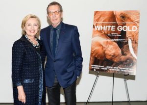 Arne Glimcher and Hillary Clinton at premiere of White Gold